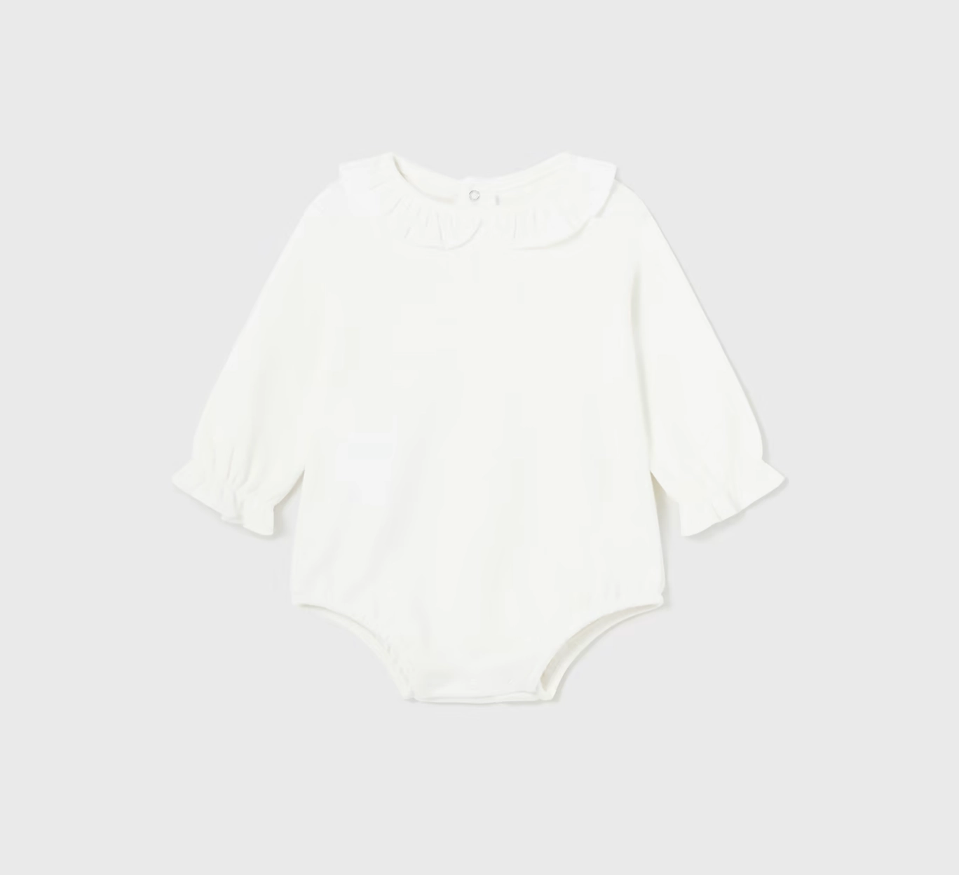Ruffled Bodysuit | White Relaxed Look Cozy Pajama Pants