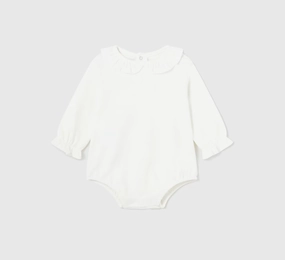 Ruffled Bodysuit | White Matte Fit Elite Vibe