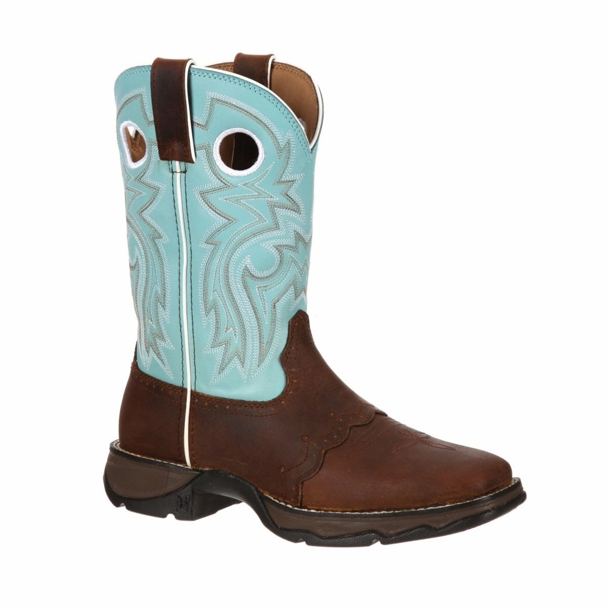Durango Lady Rebel Women's 10" Saddle Western Work Boots Rd3471 In Powder N Lace Tokyo Mode Feather Light River Crossing