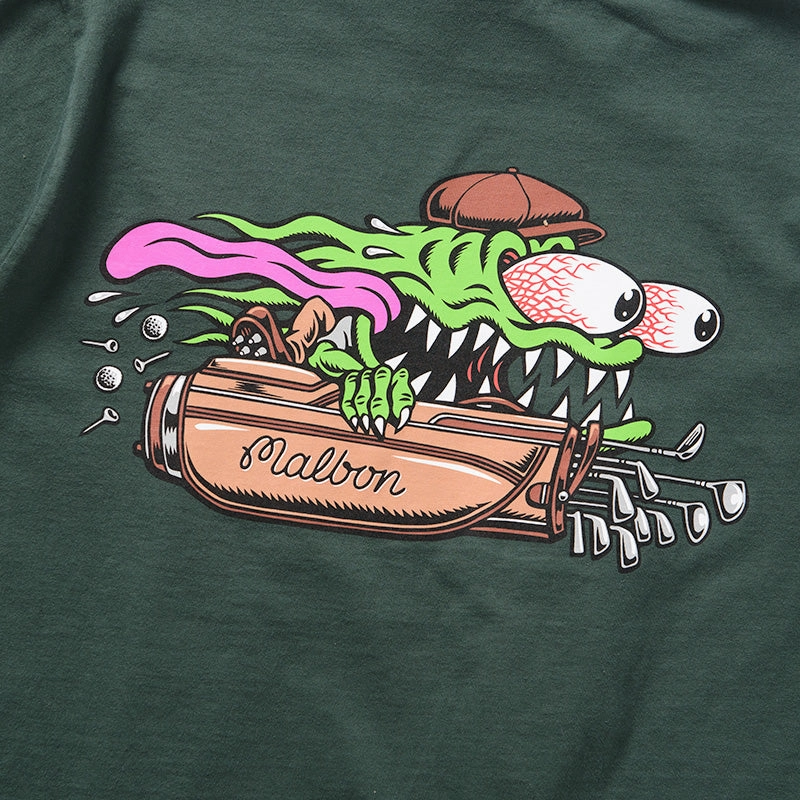 RollUp Sleeves Malbon Golf x Santa Cruz Bermuda Slasher Tee - Green