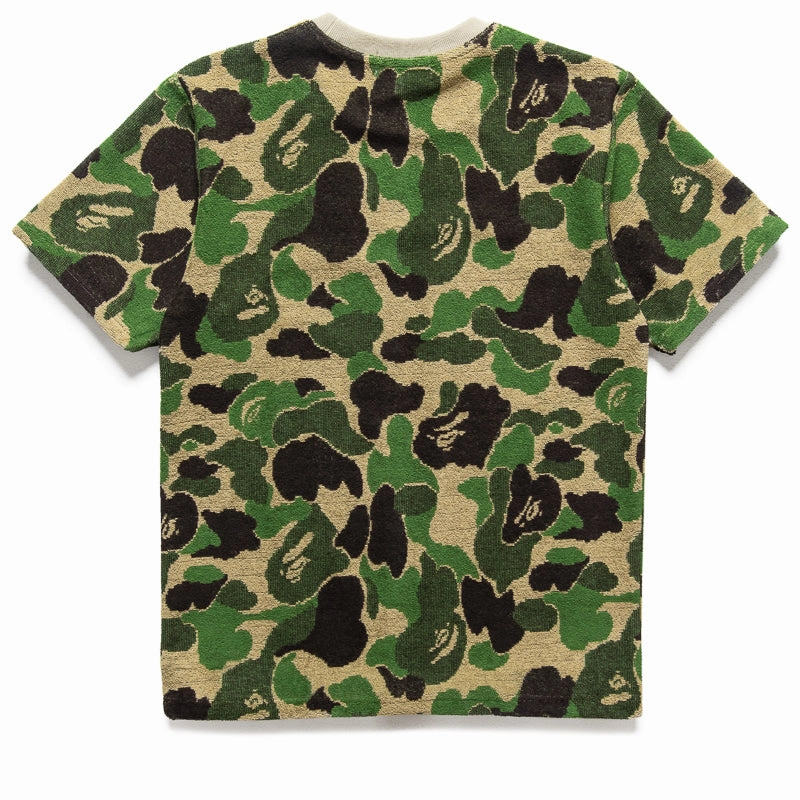 London Edge A Bathing Ape ABC Camo Pile Jacquard One Point Tee - Green