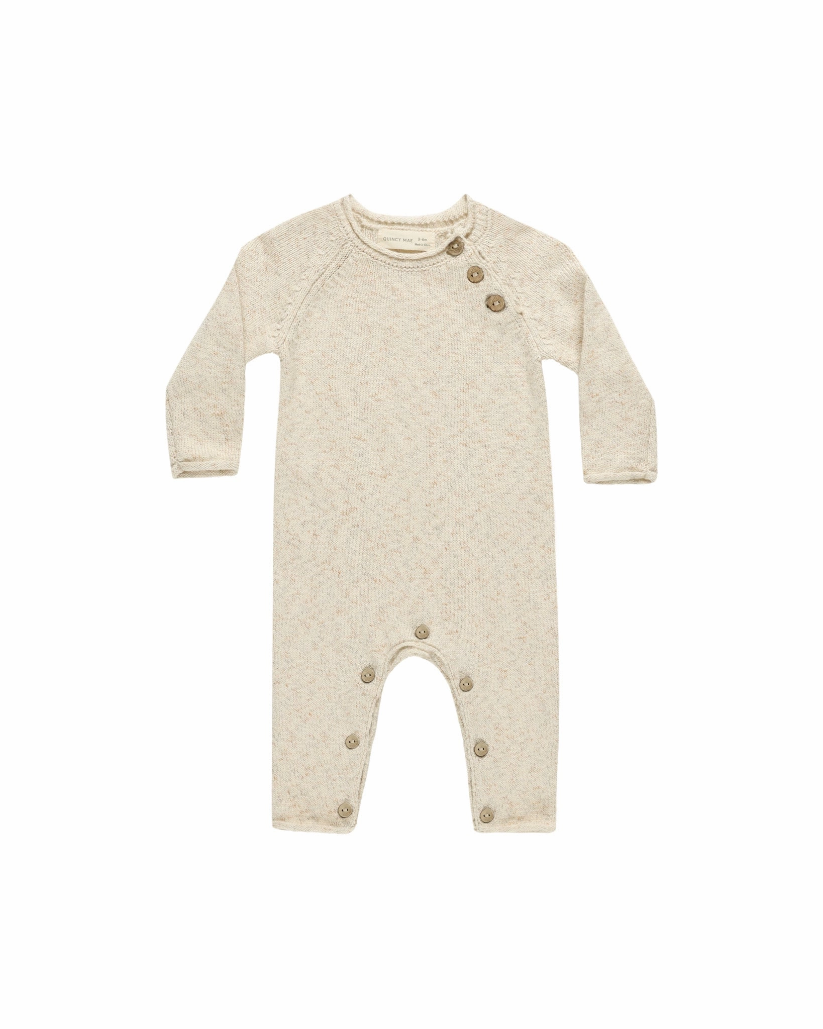 Cozy Heather Knit Jumpsuit | Speckled Natural Weather Ready