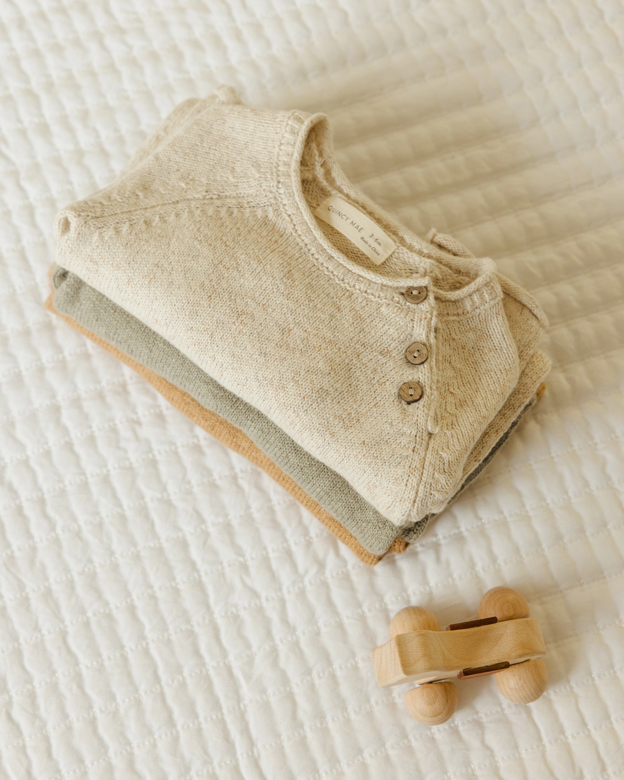 Cozy Heather Knit Jumpsuit | Speckled Natural Universal Clasp Mechanism