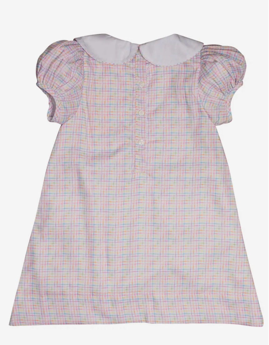 Smart Glow Rainbow Plaid Jumper with Bunny Pockets