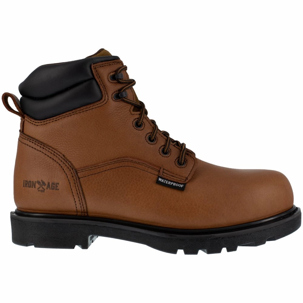 Iron Age 6" Men's Work Boot Waterproof Composite Toe Hauler Ia0160 In Brown Full Support