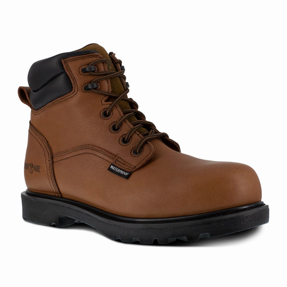 Iron Age 6" Men's Work Boot Waterproof Composite Toe Hauler Ia0160 In Brown Waterproof Support Rugged Sole Footwear