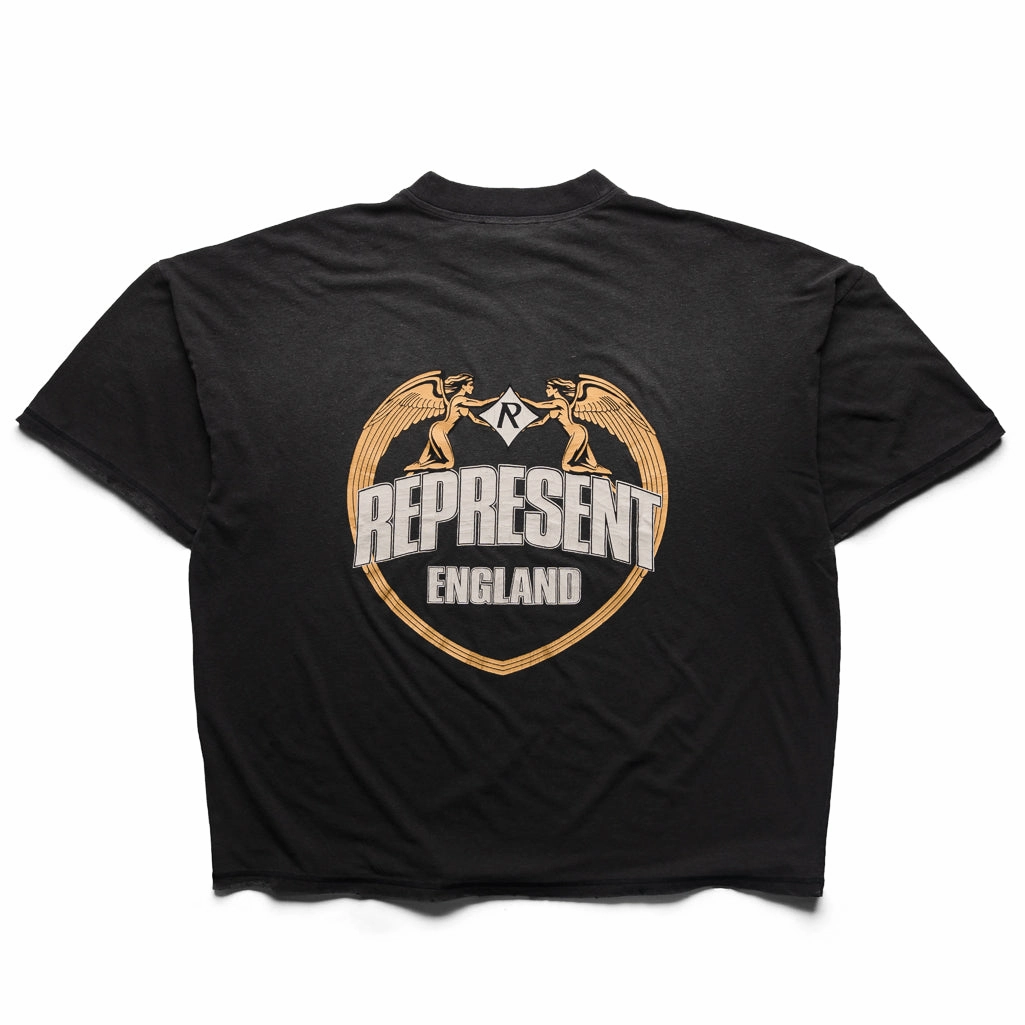 Business Outfit Represent Angel Border Tee - Stained Black