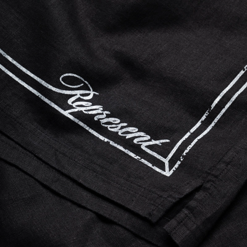 Represent Border Short - Jet Black Model Glow