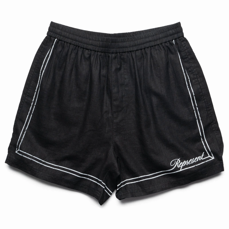 Represent Border Short - Jet Black Relaxing Wear