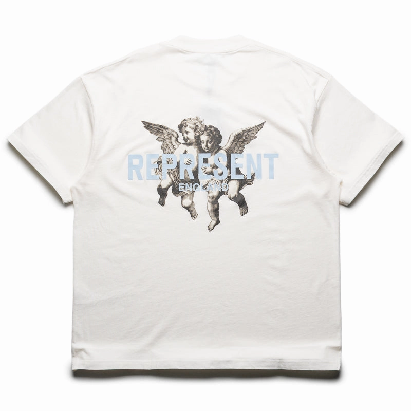 AntiPilling Finish Winter Protection Represent Legacy Cherubs Tee - Flat White