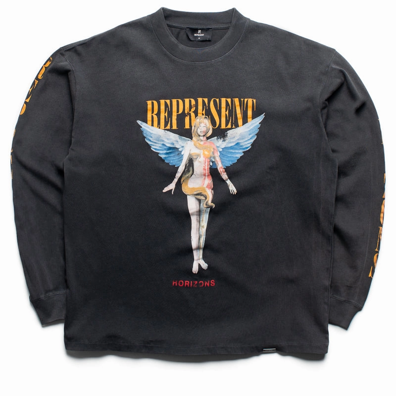 Represent Reborn L/S Tee - Aged Black CompressionEnhanced Fit OdorResistantClothing