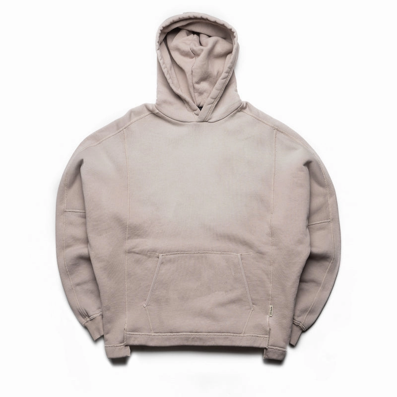 Represent Step Hem Hoodie - Oat Travel Light