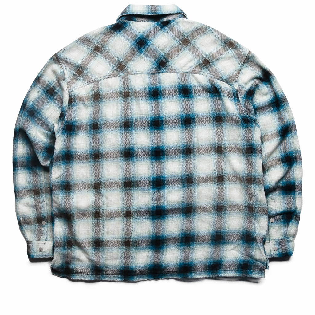 Represent Sun Bleached Flannel Shirt - Cloud Day Glow Flexible Material