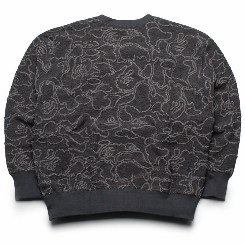 Outdoor Apparel A Bathing Ape Line Camo Jacquard Crewneck - Black