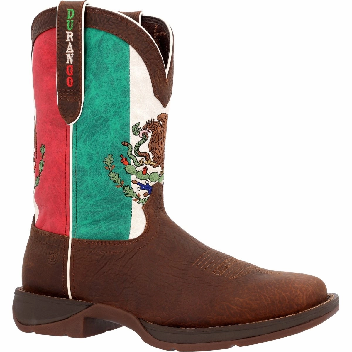 NYC Street Well   Made Durango Rebel Men's Mexico Flag Western Pull-on Work Boots Ddb0430 In Brown