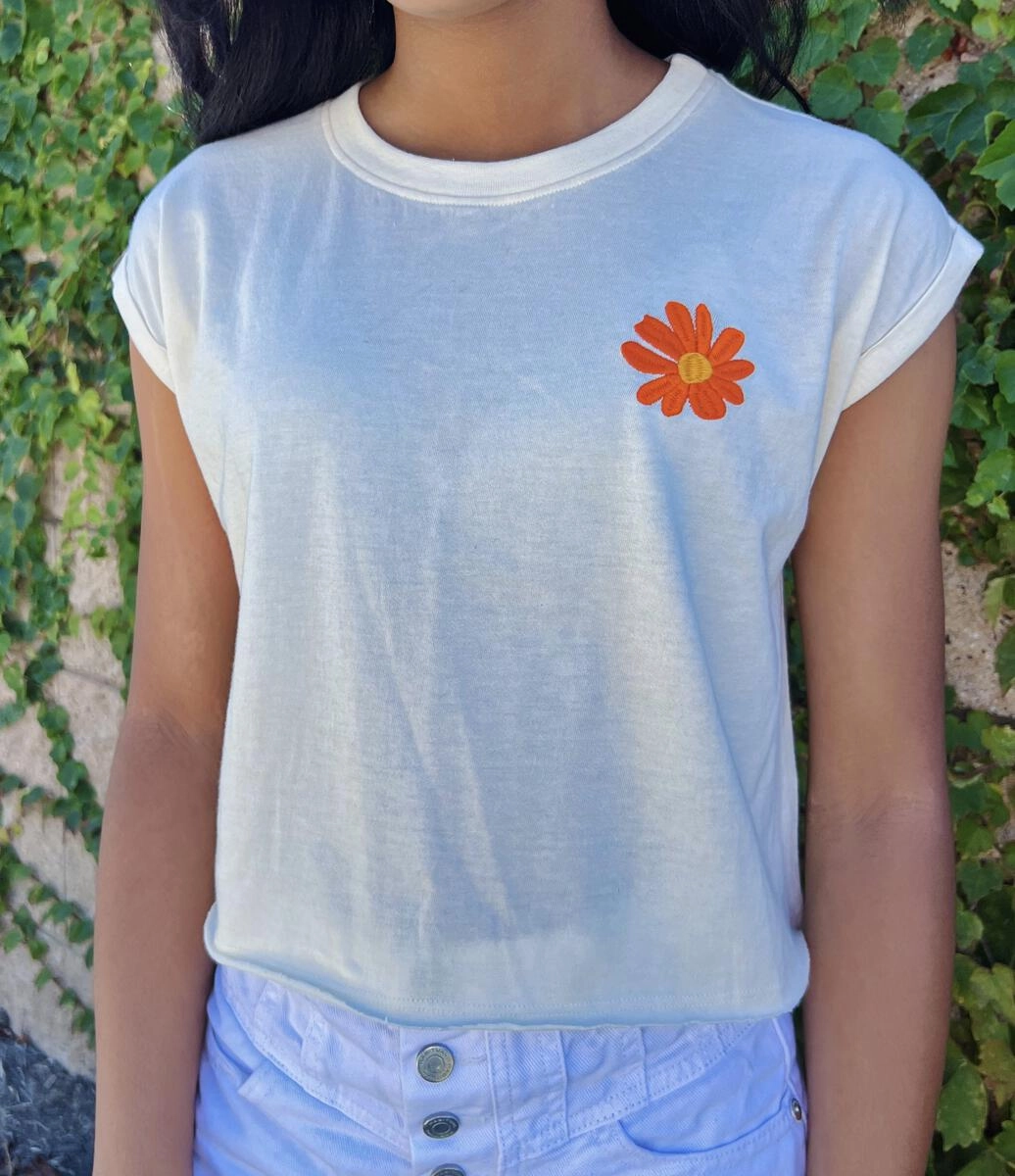 Glitter Fit Warm Pullover Retro Floral Tween Graphic Tee