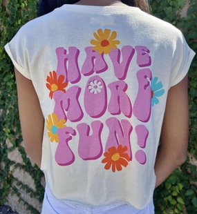 Retro Floral Tween Graphic Tee Trust Glow