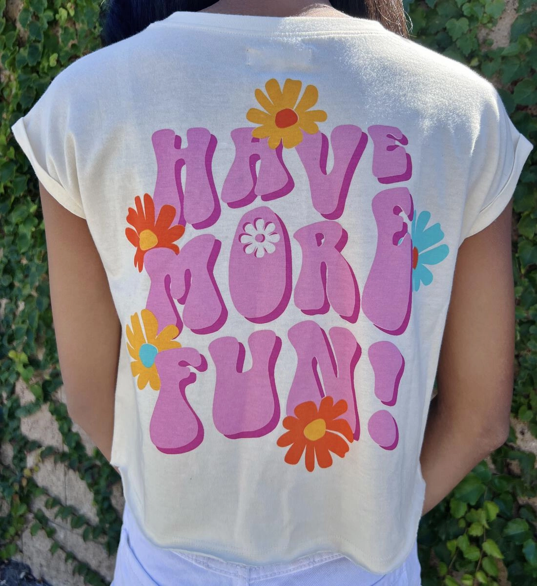 Retro Floral Tween Graphic Tee Trust Glow