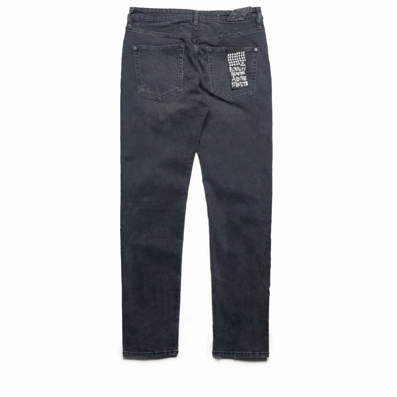 Soft Joggers QuickPackable Design Ksubi Chitch Roadhouse Repair Denim Pant - Black