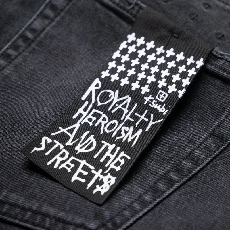 Ksubi Chitch Roadhouse Repair Denim Pant - Black Dance Light