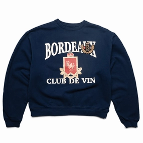 Wind Ease Ventilation Panels Rhude Bordeaux Crewneck - Navy