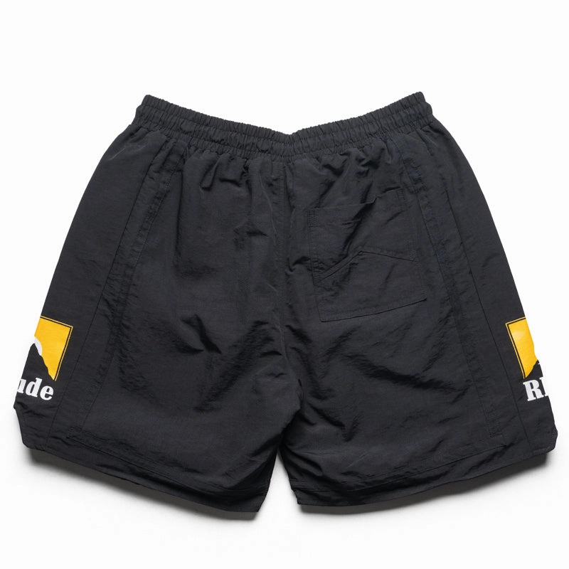 Rhude Moonlight Logo Short - Black/Yellow Easy Go