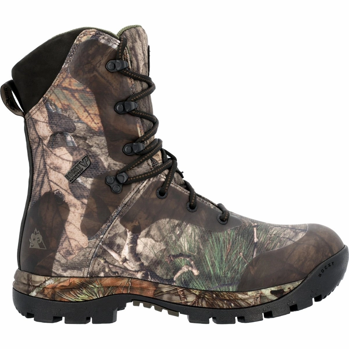 Rocky Lynx Men's 1000G Insulated Outdoor Boots Rks0627 In Mossy Oak Workwear Style