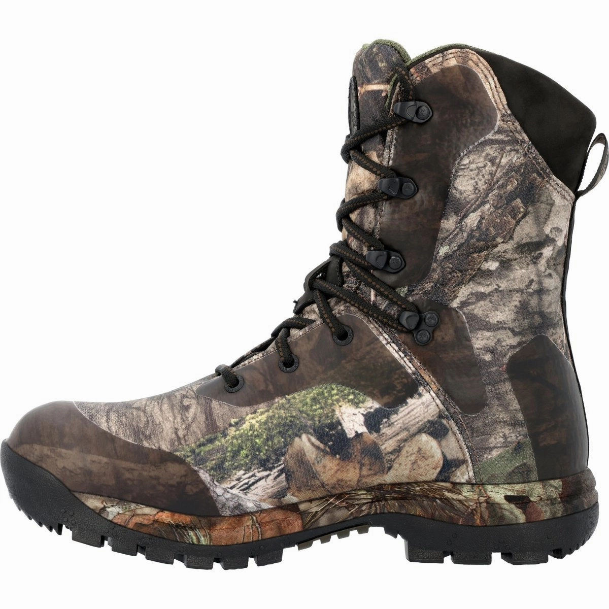 Work Field Rocky Lynx Men's 1000G Insulated Outdoor Boots Rks0627 In Mossy Oak
