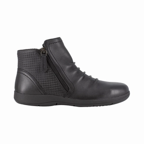 Heavy Protection Gear Rockport Ruched Bootie Women's Alloy Toe Daisey Rk762 In Black