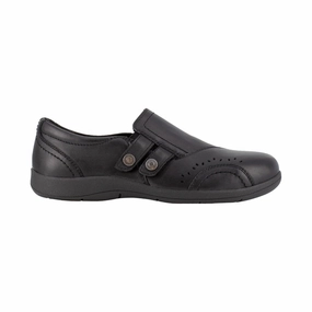 Long Term Wear Reliable Comfort Rockport Safety Toe Slip-on Women's Daisey Work Shoe Rk761 In Black