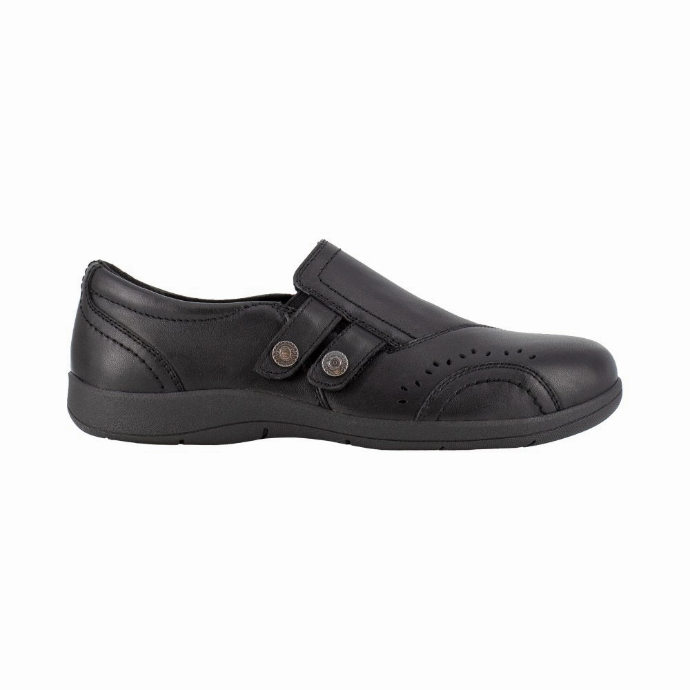 Long Term Wear Reliable Comfort Rockport Safety Toe Slip-on Women's Daisey Work Shoe Rk761 In Black