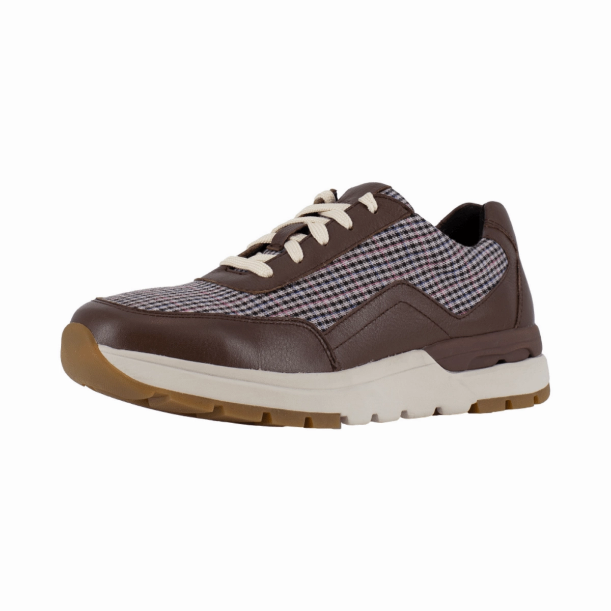 Padded cushioning Thermal Shield Gear Rockport Women's Brown Plaid Composite Toe EH Pulse Tech Work Sneaker-RK773