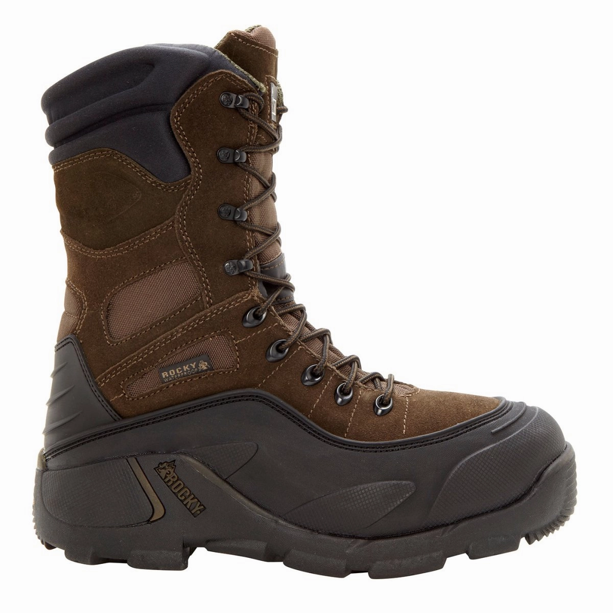 Rocky Blizzard Stalker Men's Waterproof 1200g Insulated  Boots Fq0005454 In Brown Cushioned Step Rainy Days