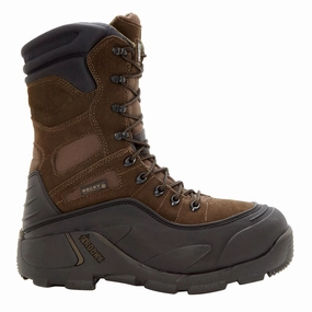 Rocky Blizzard Stalker Men's Waterproof 1200g Insulated  Boots Fq0005454 In Brown Cushioned Step Rainy Days