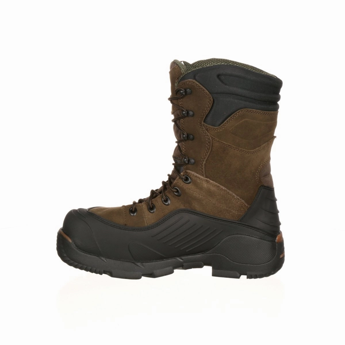 Durable Welted Construction Active Lifestyle Rocky Blizzard Stalker Steel Toe Waterproof 1200G Insulated Work Boot Fq0007465 In Brown