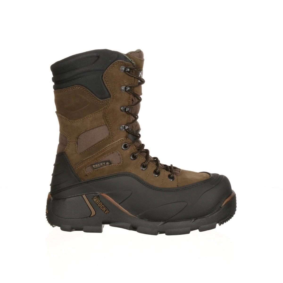 Rough Ground Rocky Blizzard Stalker Steel Toe Waterproof 1200G Insulated Work Boot Fq0007465 In Brown