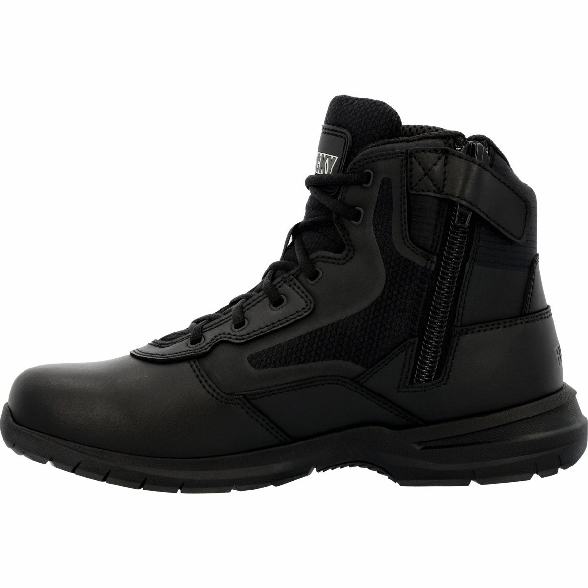 Rocky Cadet 6" Men's Side Zip Public Service Boots Rkd0104 In Black Stable Support Urban Commute