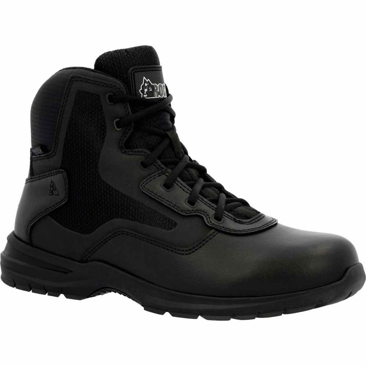 Rocky Cadet 6" Men's Side Zip Public Service Boots Rkd0104 In Black Bold Life