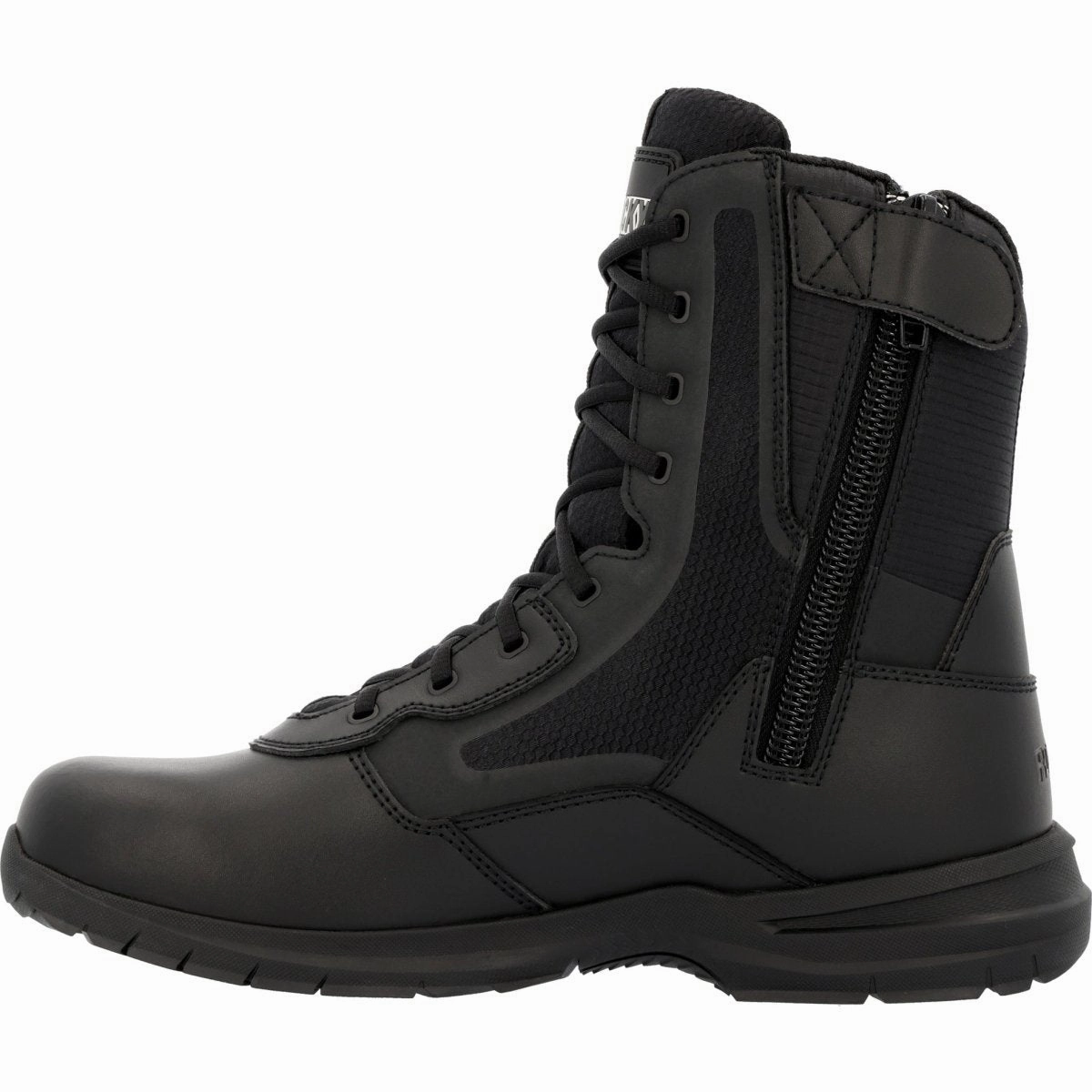 Avant Mood Casual Footwear Rocky Cadet 8" Men's Side Zip Public Service Boots Rkd0102 In Black