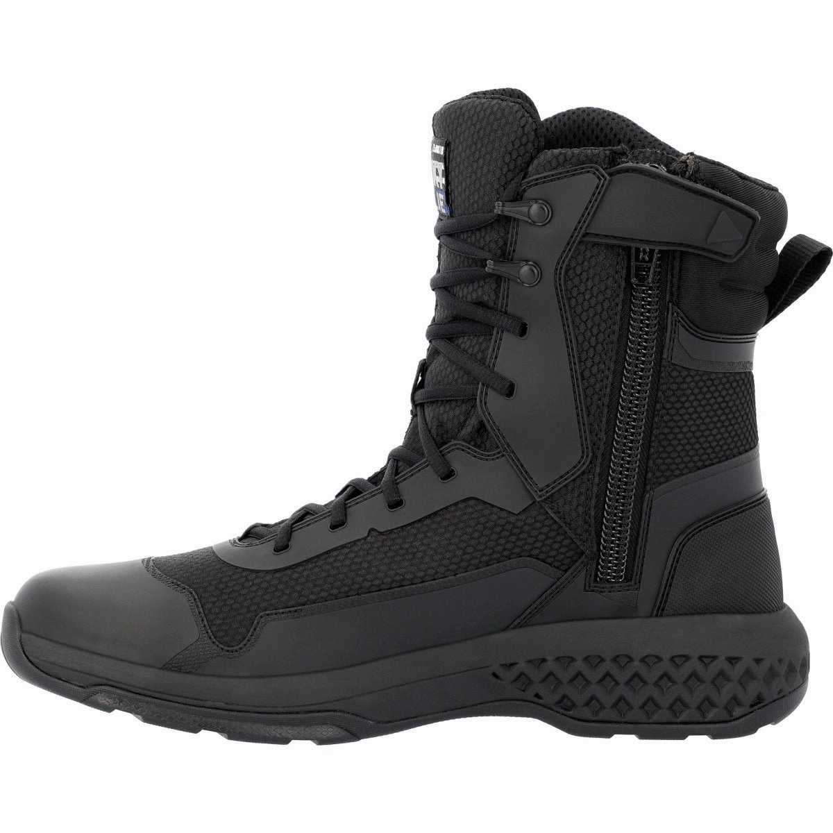 Stable Support Mountain Hike Rocky Code Blue Men's 8?? Public Service Boots Rkd0124 In Black