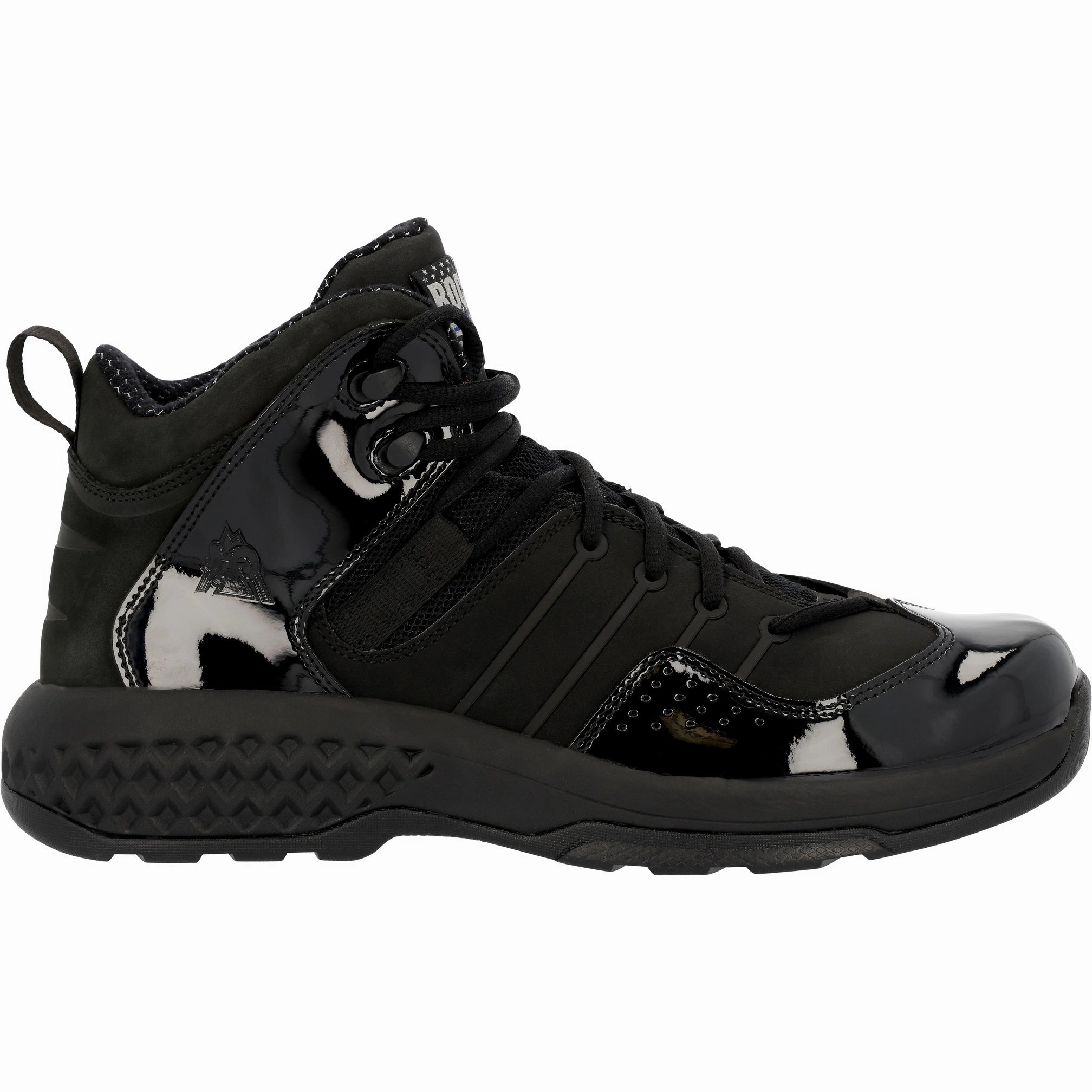 Rocky Code Blue Men's Athletic Soft Toe Work Shoe Rkd0054 In Black Canvas