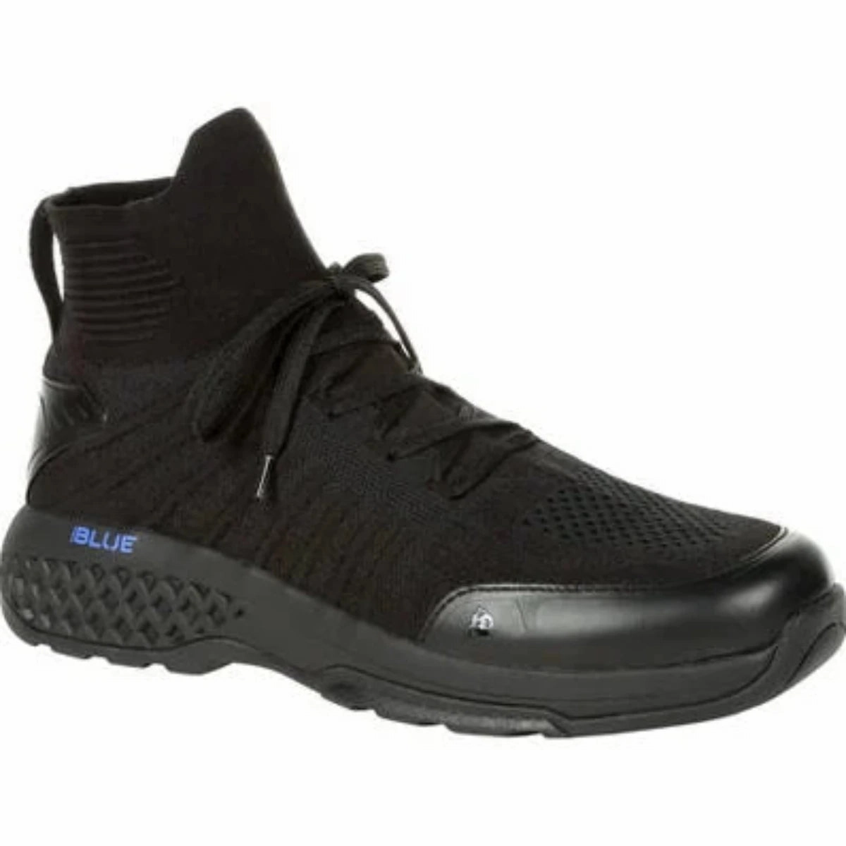 Textured Grip Pattern High-performance Rocky Code Blue Men's Knit Soft Toe Boots Rkd0083 In Black