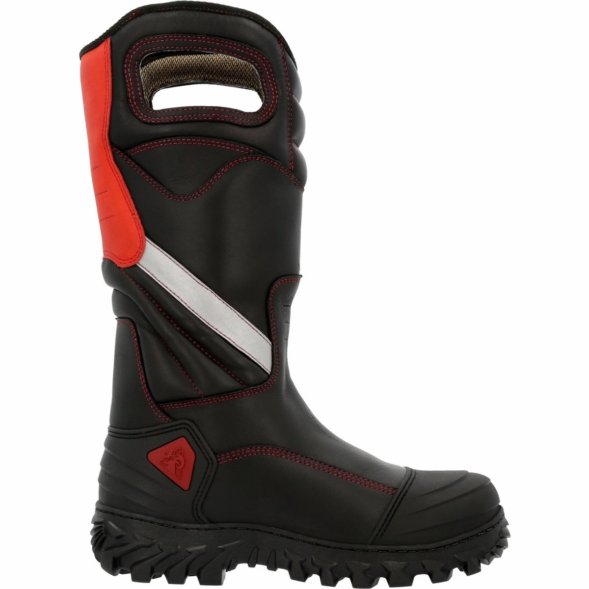 Long Hour Rocky Code Red Structure NFPA Rated Men's Composite Toe Fire Boots Rkd0087 In Black