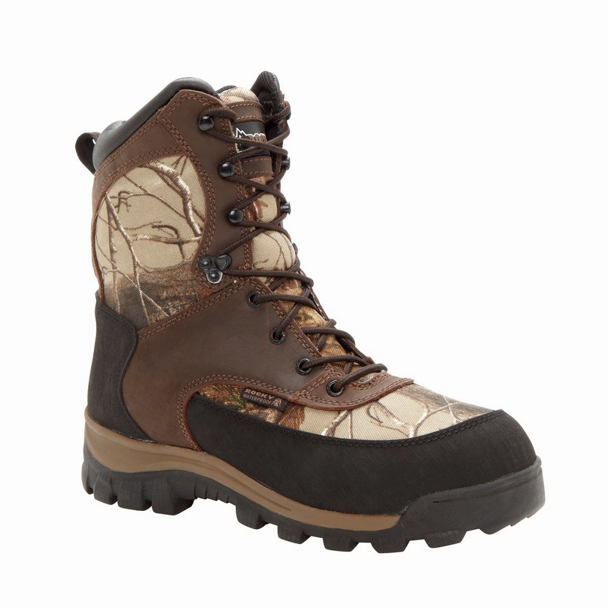 Ergonomic Arch Design Rocky Core Men's Waterproof Soft Toe Boots Fq0004754 In Brown Realtree Edge