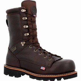 Rocky Elk Stalker USA Men's Waterproof Composite Toe Work Boots Rkk0399 In Brown Easy Match