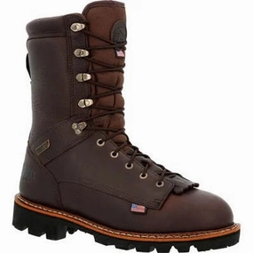 Quick Drying Functional Minimalist Rocky Elk Stalker Usa Men's Waterproof Outdoor Soft Toe Boots Rks0564 In Brown