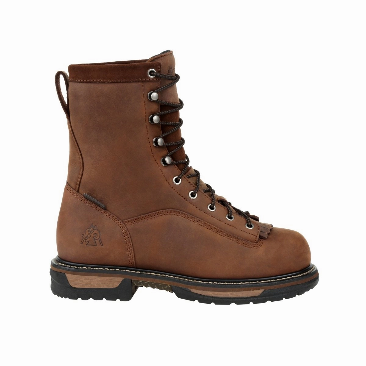 Ankle Support Durable Stitching Rocky Ironclad Men's Waterproof Soft Toe Work Boots Fq0005698 In Brown