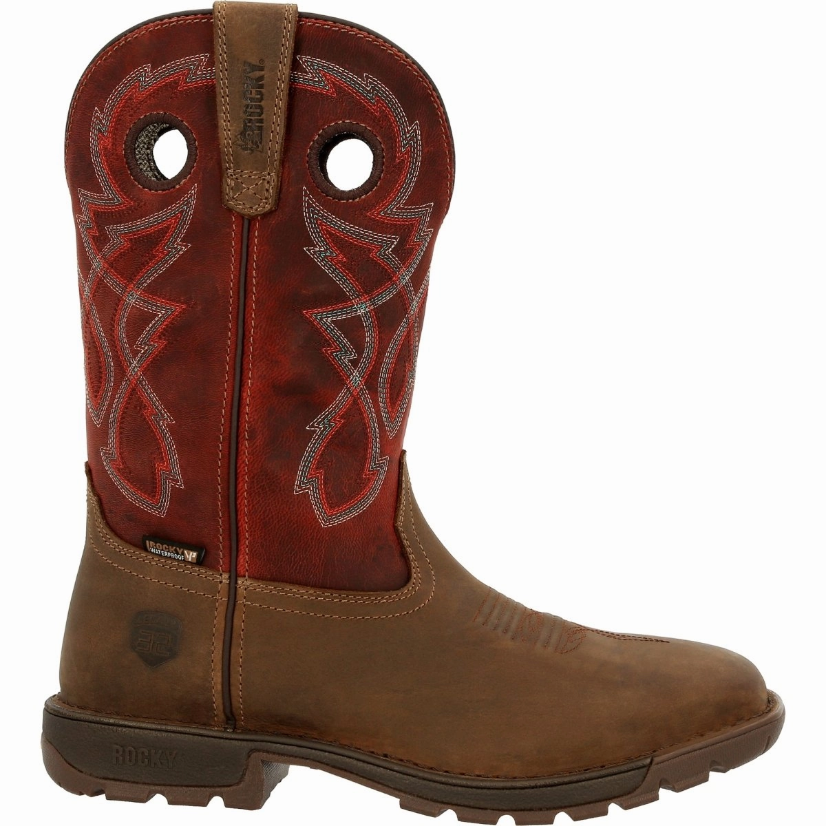 Rocky Legacy 32 Men's Steel Toe Waterproof Western Boots Rkw0341 In Brown On-the-Go Wear Breathable Trail Runner