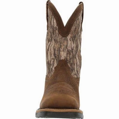 Rocky Long Range Men's Waterproof Western Soft Toe Work Boots Rkw0358 In Brown Adventure Time Leather Lining