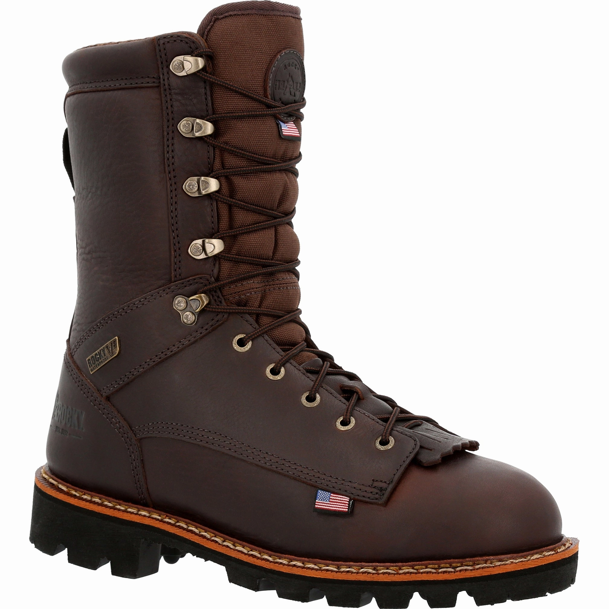 Rocky Men's Elk Stalker 400g Insulated Soft Toe Waterproof Outdoor Boot Rks0548 In Brown Wind Barrier